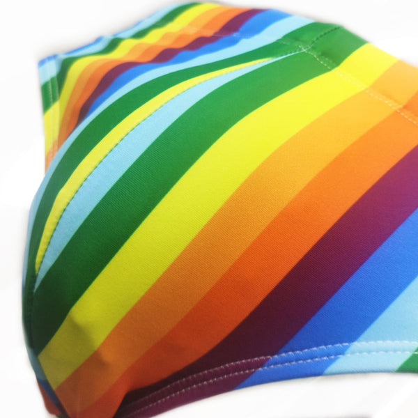 Rainbow Swimming Briefs Push Up Low Waist Swimwear Casual Breathable Panties Surfing Trunks  -  GeraldBlack.com