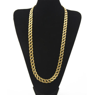 Rapper Hip Hop Men's Bling Iced Out 30" CZ Rhinestone Link Chain Necklace  -  GeraldBlack.com