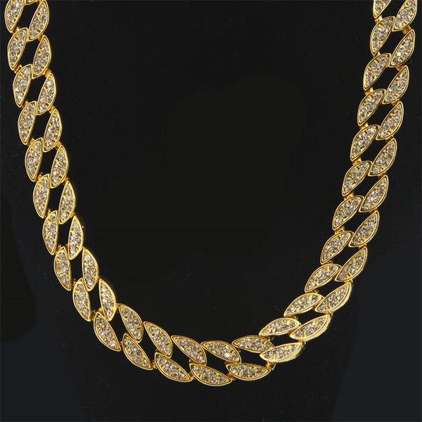 Rapper Hip Hop Men's Bling Iced Out 30" CZ Rhinestone Link Chain Necklace - SolaceConnect.com