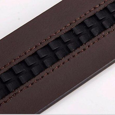 100% Solid Cowhide Leather Smooth Surface Automatic Ratchet Style Belts Only for Men Without Buckles - SolaceConnect.com