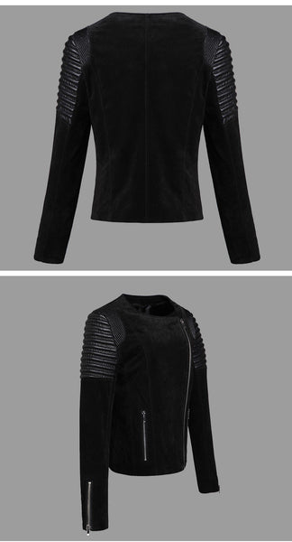 Real Pigskin Genuine L eather M otorcycle C oat Jackets for Women - SolaceConnect.com