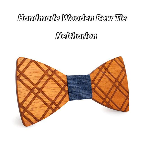 Real Solid Wood Butterfly Cravats Bow Tie for Men Groomsmen Wedding Party - SolaceConnect.com