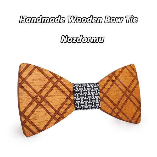 Real Solid Wood Butterfly Cravats Bow Tie for Men Groomsmen Wedding Party - SolaceConnect.com