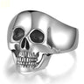 Real Sterling 925 Silver Skull Tooth Vintage Punk Rock Gothic Ring for Men  -  GeraldBlack.com