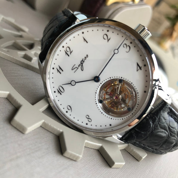 Real Tourbillon Stainless Steel Round Mechanical Watch for Men - SolaceConnect.com