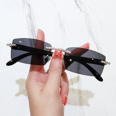 Rectangle Rimless Luxury Small Frameless Women UV400 Eyeglasses  -  GeraldBlack.com