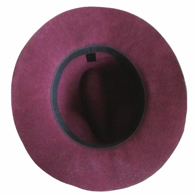 Red Burgundy Formal Style Men and Women Wool Felt Fedora Hat Without Bond  -  GeraldBlack.com