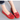 Red Genuine Leather Low Heel Slip-On Round Toe Flat Shoes for Women  -  GeraldBlack.com