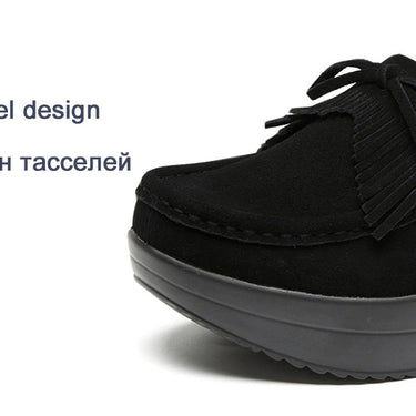 Red Handmade Spring Autumn Women Genuine Leather Moccasins Fall Slip-on Casual Shoes Round Toe  -  GeraldBlack.com