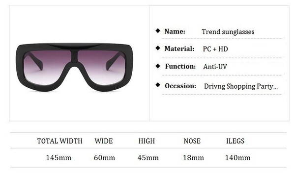 Retro Black Ladies Sunglasses with Sexy Designer Flat Top Rivet Frame  -  GeraldBlack.com
