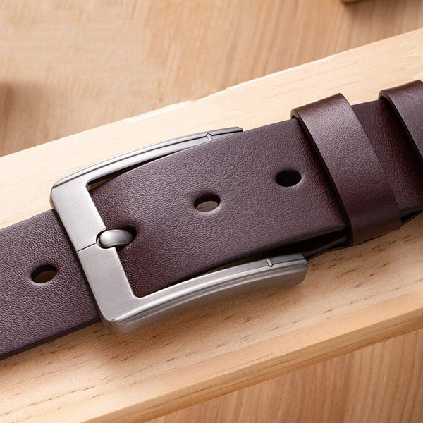 Cow Genuine Leather Male Casual Style Belts for Men Retro 3.8cm Width Jeans Accessories NCK112 - SolaceConnect.com