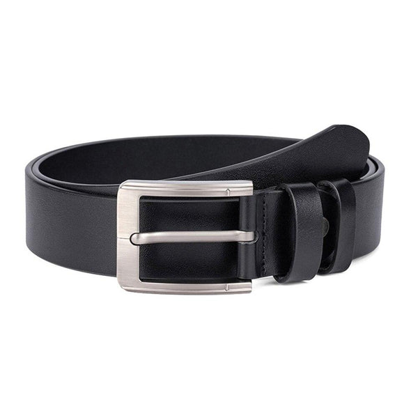 Retro Casual Male 3.8cm Width Genuine Leather Pin Buckle Belt for Jeans  -  GeraldBlack.com