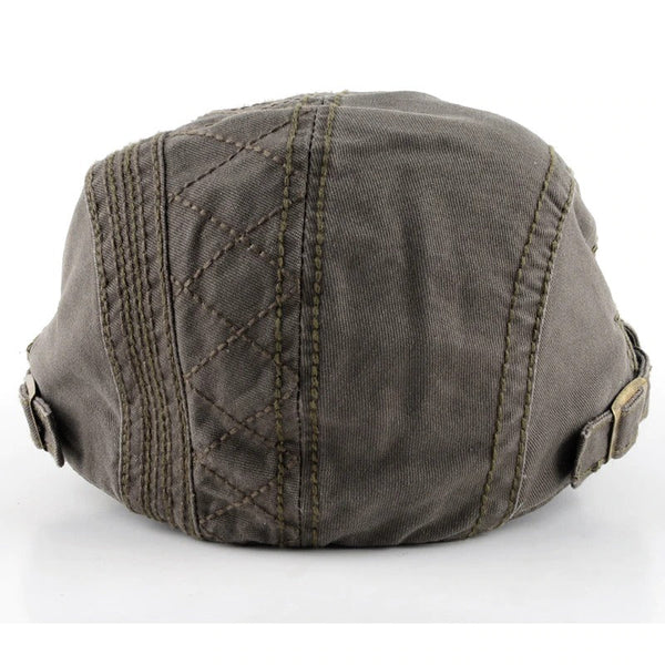 Retro Cotton Beret Hats Casual Peaked Flat Patchwork Caps for Men  -  GeraldBlack.com