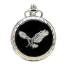Retro Creative Unisex Silver Eagle Wing Necklace Pendant Pocket FOB Watch  -  GeraldBlack.com