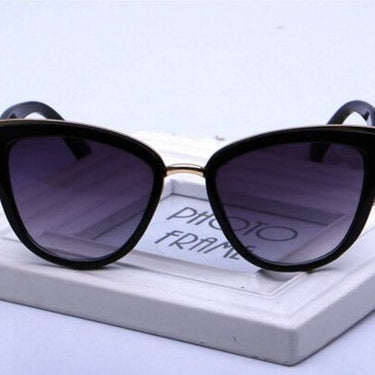 Retro Fashion Cat Eye Half Metal Frame Vintage Design Women's Sunglasses  -  GeraldBlack.com
