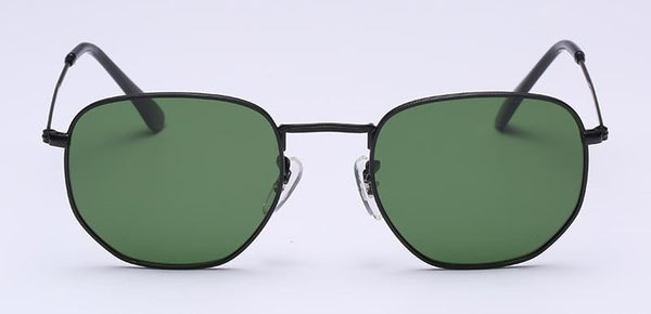 Retro Fashion Men's Metal Gradient UV400 Hexagonal Sunglasses - SolaceConnect.com