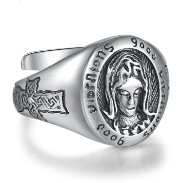 Retro Fashion Unisex Blessing of the Virgin Mary Thai Silver Ornaments  -  GeraldBlack.com