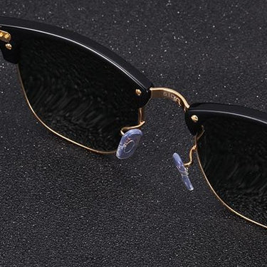 Retro Men's Semi-Rimless Gradient UV400 Driving Sunglasses - SolaceConnect.com