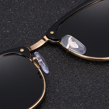 Retro Men's Semi-Rimless Gradient UV400 Driving Sunglasses - SolaceConnect.com