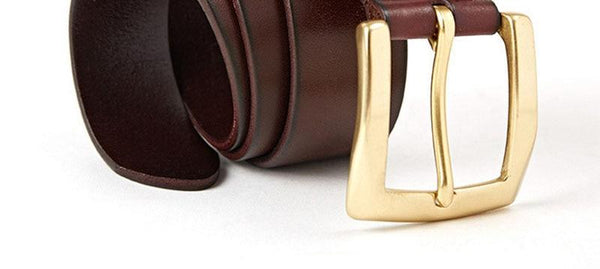 Designers Men's Retro Design Unique Wide Pin Buckle Metal Belt Jeans Accessories Cow Leather Belts - SolaceConnect.com