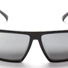 Retro Oversized Skull Square Logo Frame All Black Unisex Sunglasses - SolaceConnect.com