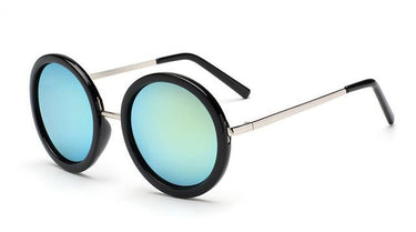 Retro Round Women's Sunglasses with Designer Vintage Frame & Coating Lens - SolaceConnect.com