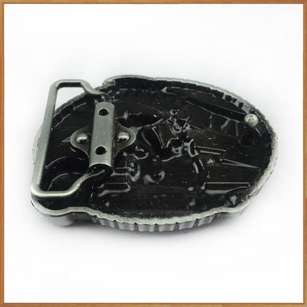 Retro Skull "Live to Ride" Western Jeans Belt Buckle with Pewter Finish - SolaceConnect.com