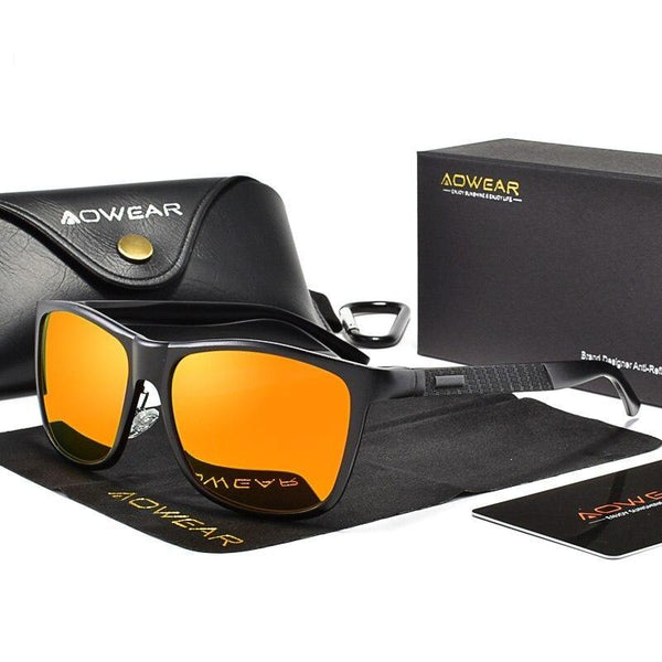 Retro Summer Luxury Men's Aluminum Polarized Square Sunglasses - SolaceConnect.com