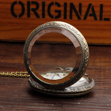 Retro Vintage Bronze Arabic Roman Dial Necklace Pendant Pocket Watch  -  GeraldBlack.com