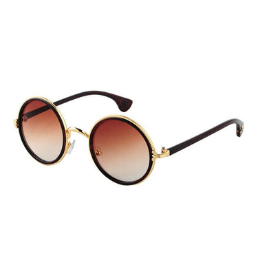 Retro Vintage Design Pink Clear Lens Round Sunglasses for Women - SolaceConnect.com