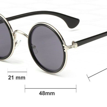 Retro Vintage Design Pink Clear Lens Round Sunglasses for Women  -  GeraldBlack.com