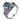 Retro Women's Black Gun Plated Rainbow Crystal Gothic Skull Ring  -  GeraldBlack.com