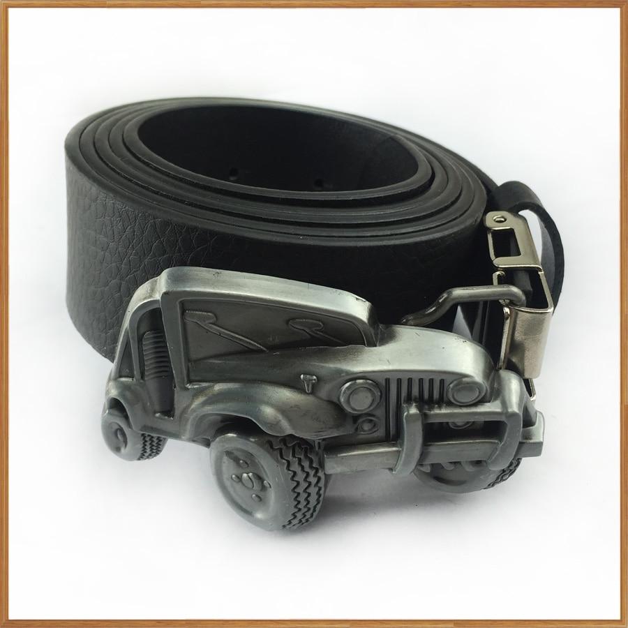 Retro Zinc Alloy 3D Truck Cowboy Belt Buckle with 4cm Width Loop for Men  -  GeraldBlack.com