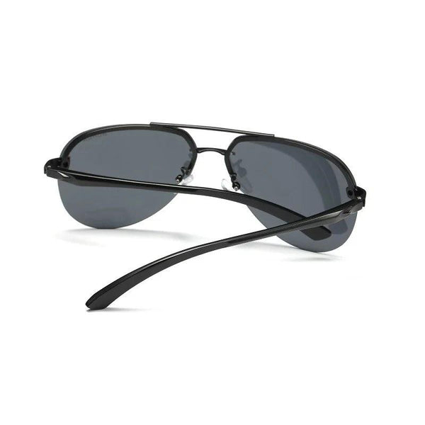 Rimless Aluminum Leg Mirror Lens Anti-glare Polarized Sunglasses for Men - SolaceConnect.com