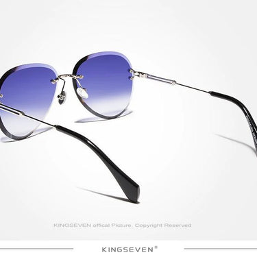 Rimless Vintage Design Sunglasses for Women with Gradient Lens - SolaceConnect.com