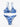 Ring Circle Designer Bikini Set Women Blue Gradient Push Up Pleate Skirt 3 Piece Swimsuit Cover Up Bathing Suit Swimwear  -  GeraldBlack.com