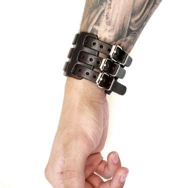 Rock Summer Style Wide Genuine Leather Unisex Bracelets Wristband  -  GeraldBlack.com