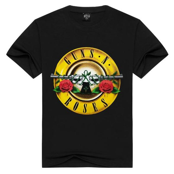 Rock Unisex Fashion Guns N' Roses Printed Summer T-shirts Tops Tees - SolaceConnect.com