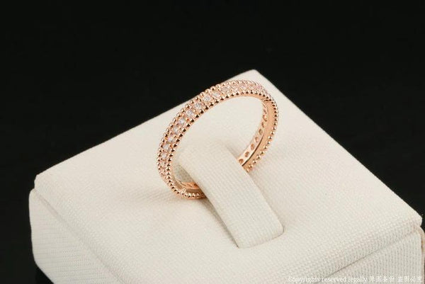 Rose Gold Color AAA+ Cubic Zirconia Wedding &amp; Engagement Ring for Women - SolaceConnect.com