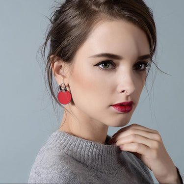 Rose Gold Fashion Jewelry Blue & Red Long Dangle Earrings for Woman  -  GeraldBlack.com