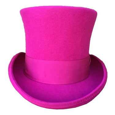 Rose Pink Victorian Hat Steampunk Cylinder Chimney Pot Mad Hatter Topper  -  GeraldBlack.com