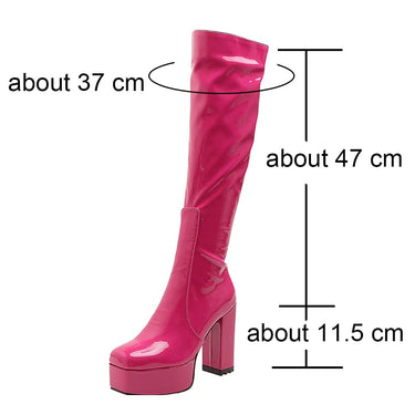 RosyRed 2 Big Size 43 Women Colorful Platform Boots Sexy Designer High Heel Gothic Shoes  -  GeraldBlack.com