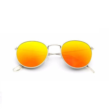 Round Shaped Retro Unisex Sunglasses with Designer Mirror Lens - SolaceConnect.com