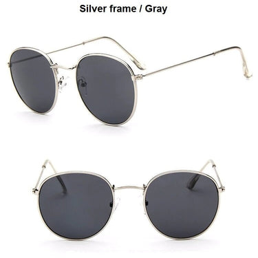Round Shaped Retro Unisex Sunglasses with Designer Mirror Lens  -  GeraldBlack.com
