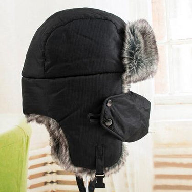 Russian Thick Warm Winter Men and Women Earmuff Caps with Mask - SolaceConnect.com