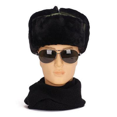 Russian Trapper Aviator Winter Warm Men's Bomber Hats with Earflap - SolaceConnect.com