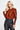 Rust Metallic Padded Shoulder Long Sleeved Women's Bodysuit - SolaceConnect.com