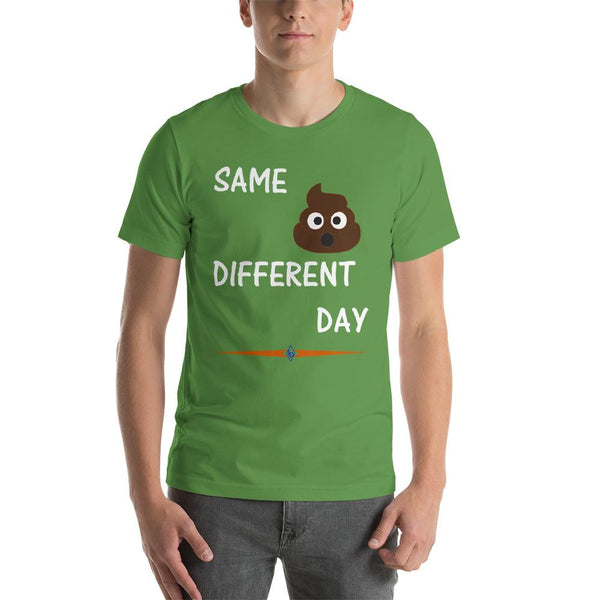 Same Crap Different Day" Short-Sleeved Unisex Cotton T-Shirt - SolaceConnect.com