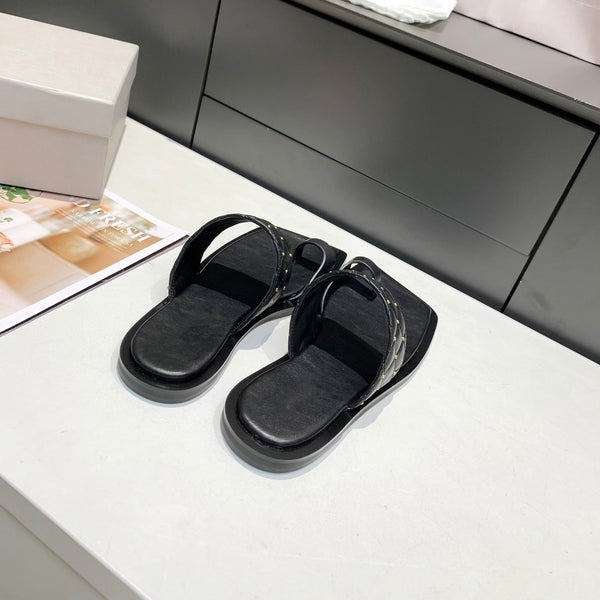 Sandwich Toe Slippers Women Pantoufles Casual Summer Shoes Woman Slides Cozy Zapatos Mujer  -  GeraldBlack.com