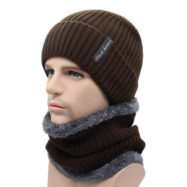 Scarf Knitted Bonnet Warm Baggy Unisex Mask Beanies Winter Hats - SolaceConnect.com